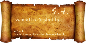 Ivanovits Arabella névjegykártya